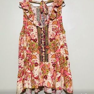Free People Multicolor Linen Blend Sleeveless Floral Print Tunic, XL
SALE 💵